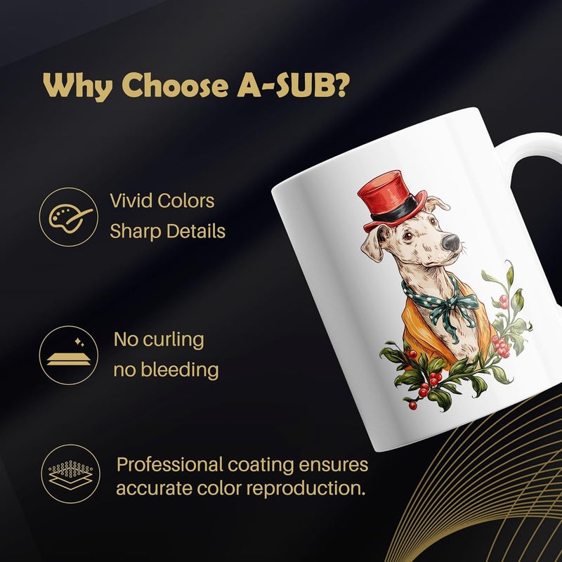 A-SUB Sublimation Paper 8.5x11 Inch-200 Sheets Heat Transfer Paper for Light Colored Fabric and Other Blanks, Works with Inkjet Printer and Sublimation Ink 125g - Image 2